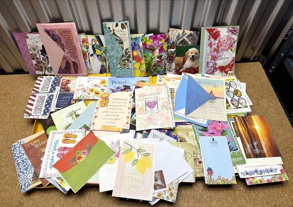 Large Lot Assorted Greeting Cards Birthday Mothers Day Valentines 50+